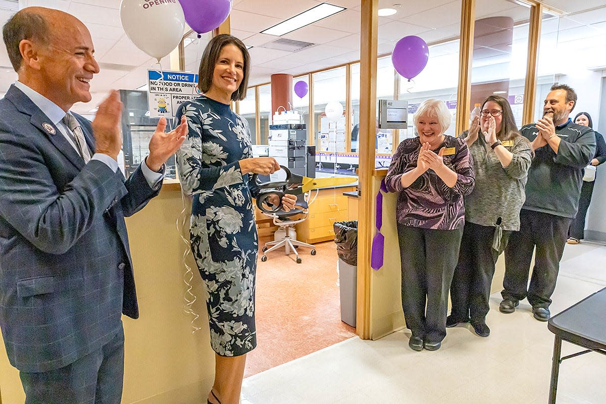 Ashland University has entered into a partnership with Shimadzu, a leader in the manufacturing of precision scientific equipment, that will transform AU’s capability for research and teaching within the College of Arts and Sciences. A ribbon-cutting ceremony was held April 13.