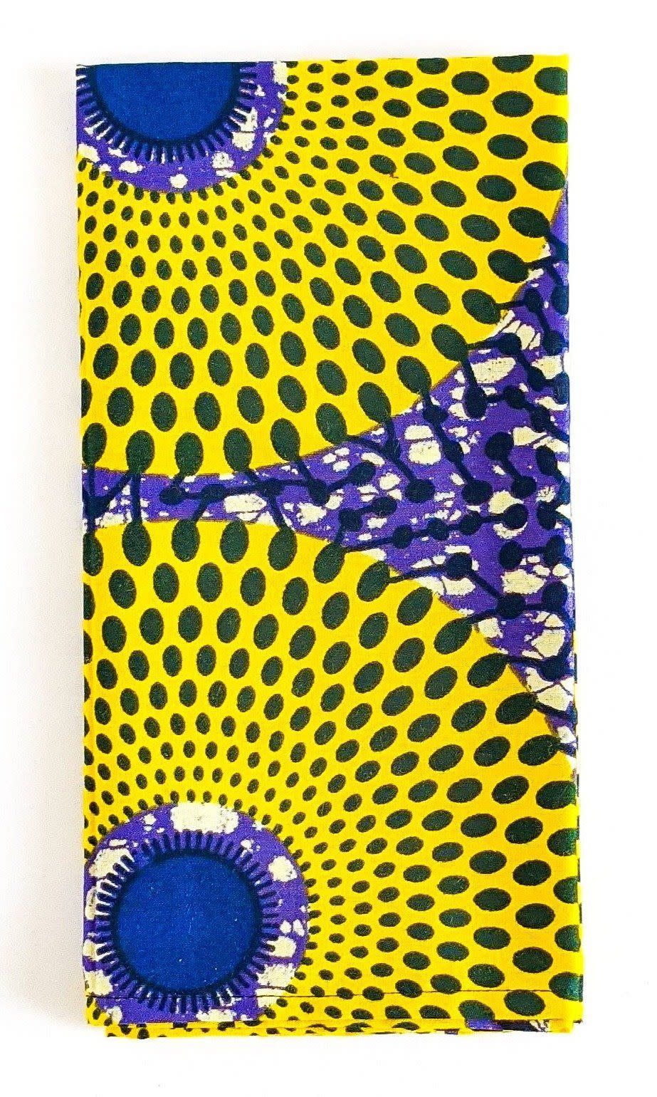 Purple Yellow Ankara Fabric Napkins