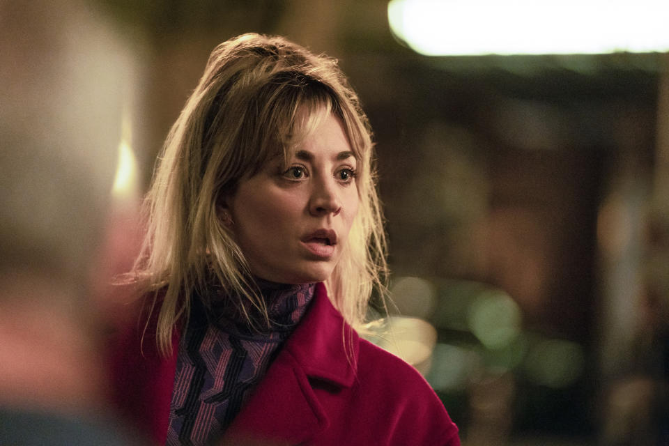 Kaley Cuoco is back in all sorts of trouble once again in The Flight Attendant season two. Picture: BINGE