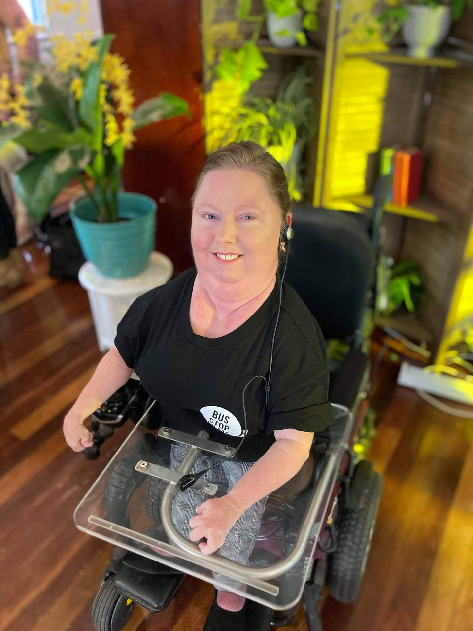 Stephanie Dower uses a power wheelchair