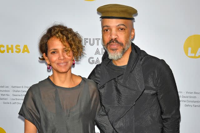 <p>Jerod Harris/Getty </p> Halle Berry and Van Hunt at the Future Artists Gala on March 18, 2023 in Los Angeles, California