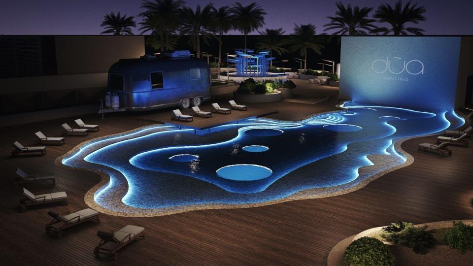 無論早晨、夕陽、夜空，都能在空中泳池體驗不同的墾丁風情 圖片來源：Hotel Dùa