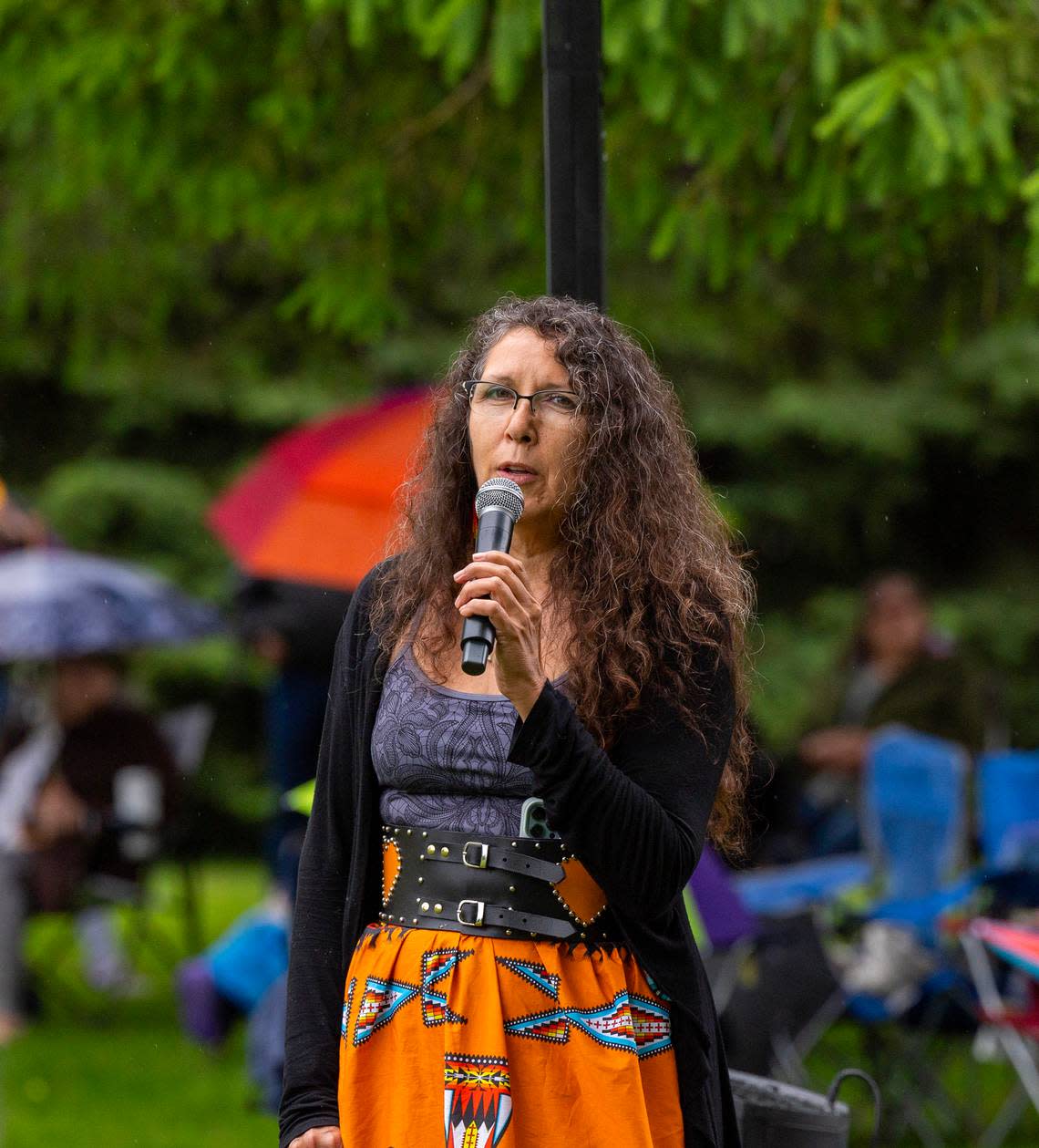 Antoinette Cavanaugh, a member of the Shoshone-Paiute Tribe, speaks about the creation of a new nonprofit called embers of the five tribes formed a nonprofit, called the Original Boise Valley People LLC.