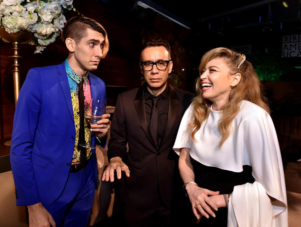 Max Landis, left, Fred Armisen, and Natasha Lyonne