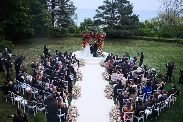 <p>Masato Onada</p> Billy Corgan and Chloe Mendel at their wedding in Highland Park, Michigan on Sept. 16