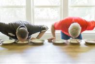 <p>In this messy game, participants race to find the candy letters in their whipped-cream-covered dishes and then use them to spell out "pie"—all without their hands.</p><p><strong>Get the tutorial at <a href="https://www.playpartyplan.com/thanksgiving-games/" rel="nofollow noopener" target="_blank" data-ylk="slk:Play Party Plan;elm:context_link;itc:0;sec:content-canvas" class="link ">Play Party Plan</a>.</strong></p><p><strong><a class="link " href="https://www.amazon.com/MontoPack-Disposable-Aluminum-Foil-Tart/dp/B01EIPUX54/?tag=syn-yahoo-20&ascsubtag=%5Bartid%7C10050.g.4698%5Bsrc%7Cyahoo-us" rel="nofollow noopener" target="_blank" data-ylk="slk:Shop Now;elm:context_link;itc:0;sec:content-canvas">Shop Now</a><br></strong></p>