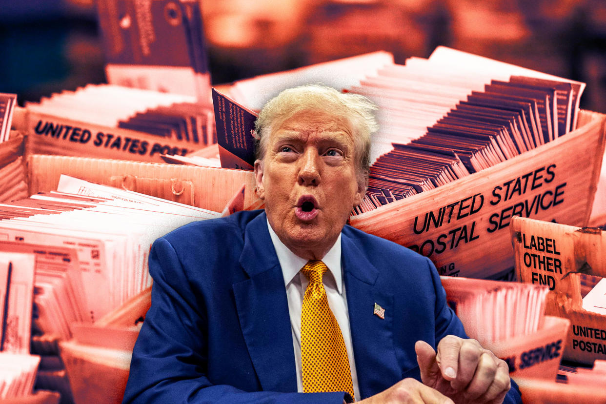 Donald Trump; mail in ballots Photo illustration by Salon/Getty Images
