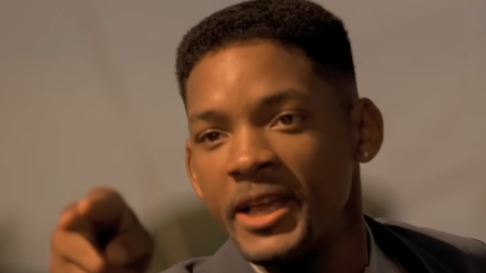 Will Smith yelling at someone in Bad Boys.