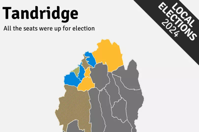 Local Election 2024 results map for Tandridge