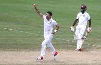 West Indies v England - Second Test - National Cricket Ground, Grenada - 25/4/15 England's James Anderson celebrates the wicket of Marlon Samuels Action Images via Reuters / Jason O'Brien