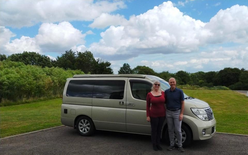 The couple spent their weekends exploring the countryside in their camper van (Handout)