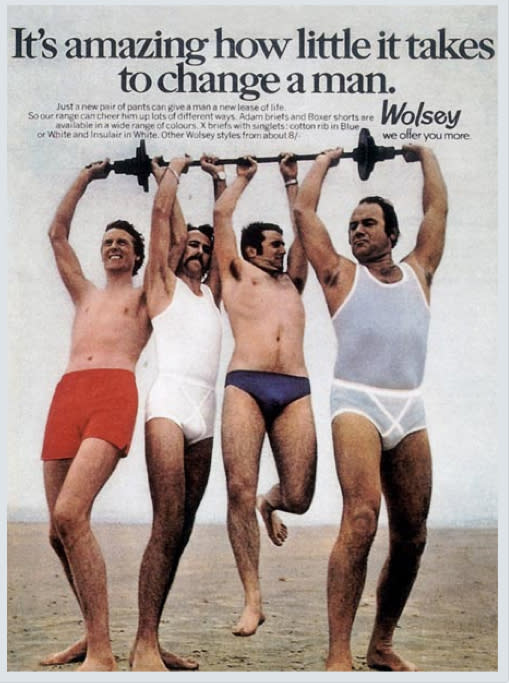 Vintage advertising print Fashion Ad Underwear JOCKEY Man Jim