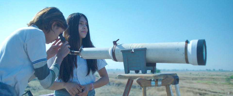 Paloma, a student of Juárez Correa's, was raised in a poor family as the youngest of eight children — and got the highest math test score in the whole country. (Courtesy Pantelion Films)