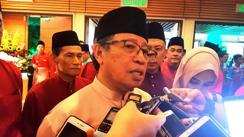 Sarawak Chief Minister Datuk Amar Abang Johari Openg said he believes that a strong economy is paramount to people’s wellbeing. — Picture by Sulok Tawie