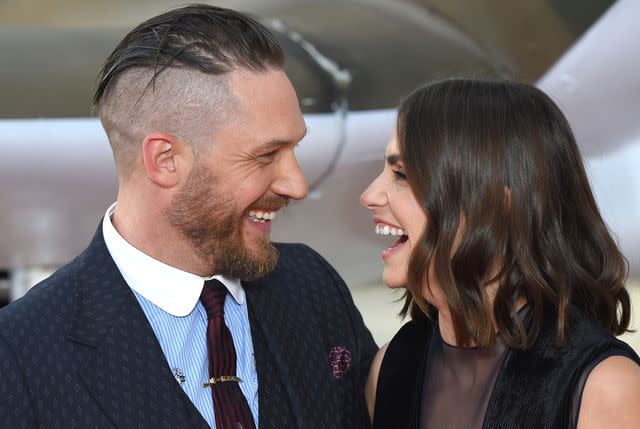 <p>Anthony Harvey/Getty</p> Tom Hardy and Charlotte Riley attend the 'Dunkirk' World Premiere on July 13, 2017 in London, England.