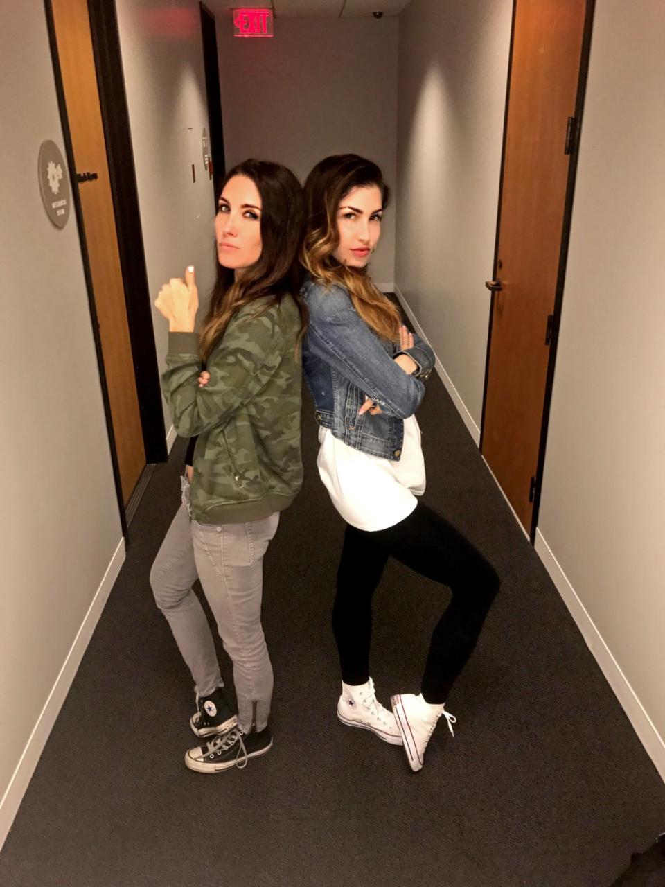 Stevie Ryan, right, with Kristen Carney in 2017