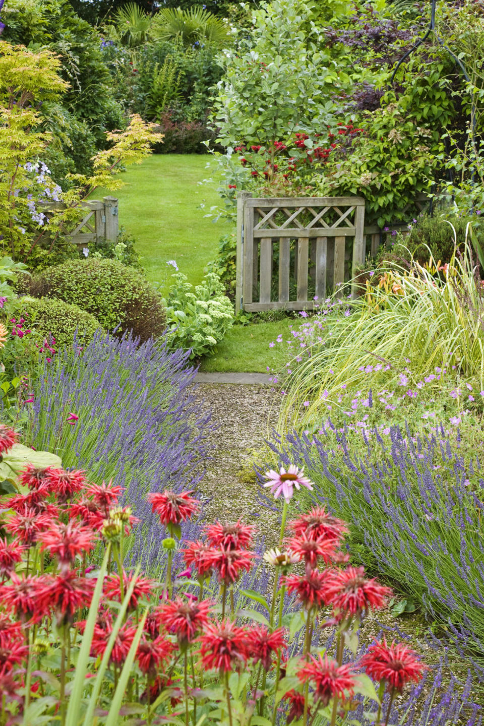 Create a winding garden path.