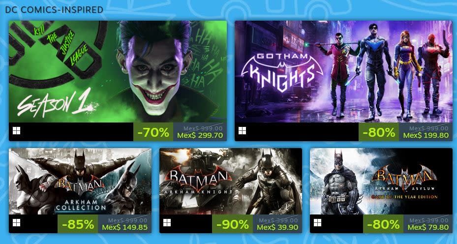 Juegos de Batman y DC Comics tienen descuento en Steam