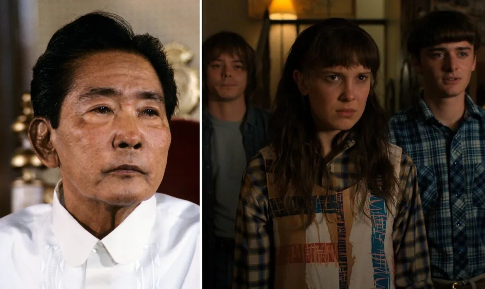 Ferdinand Marcos Sr. is featured in season four of Stranger Things. (Photos: Getty, Netflix)