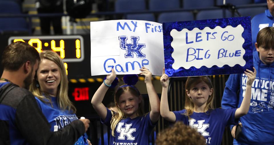 Kentucky fans before the game against Providence in the NCAA Tournament. March 17, 2023