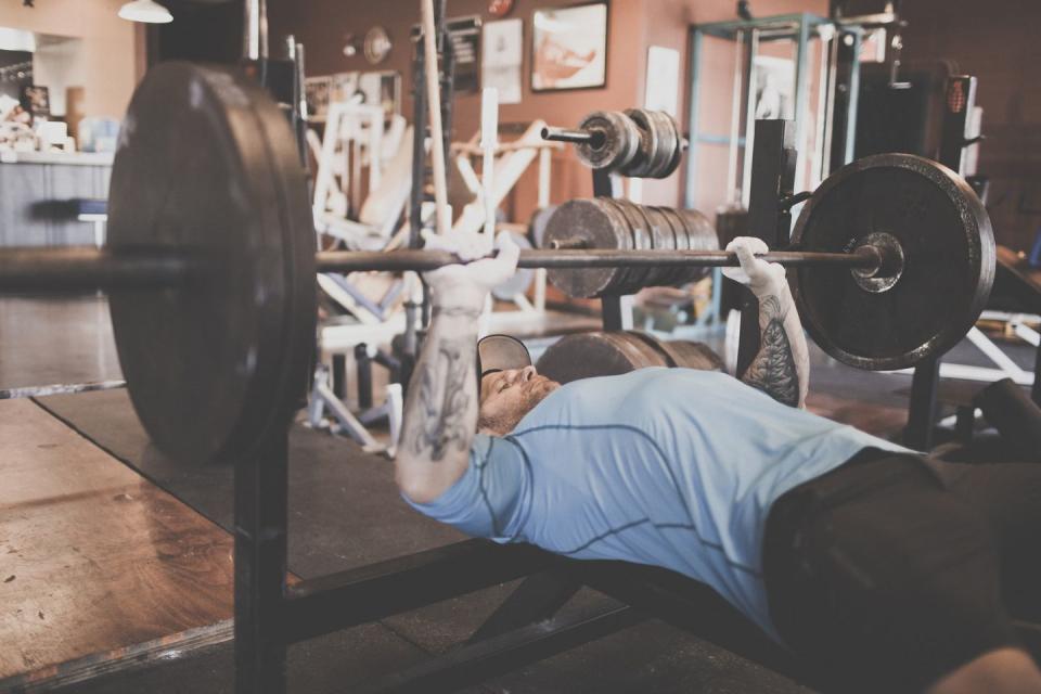 mountain athlete training working out at the gym