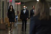 The Trump Organization's former Chief Financial Officer Allen Weisselberg arrives at court, Thursday, Aug. 18, 2022, in New York. Weisselberg is charged with accepting more than $1.7 million in off-the-books compensation from the former president's company over several years, including untaxed perks like rent, car payments and school tuition.(AP Photo/Yuki Iwamura)