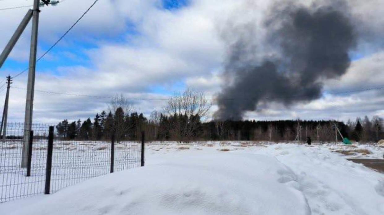 A column of smoke. Photo: Russian media