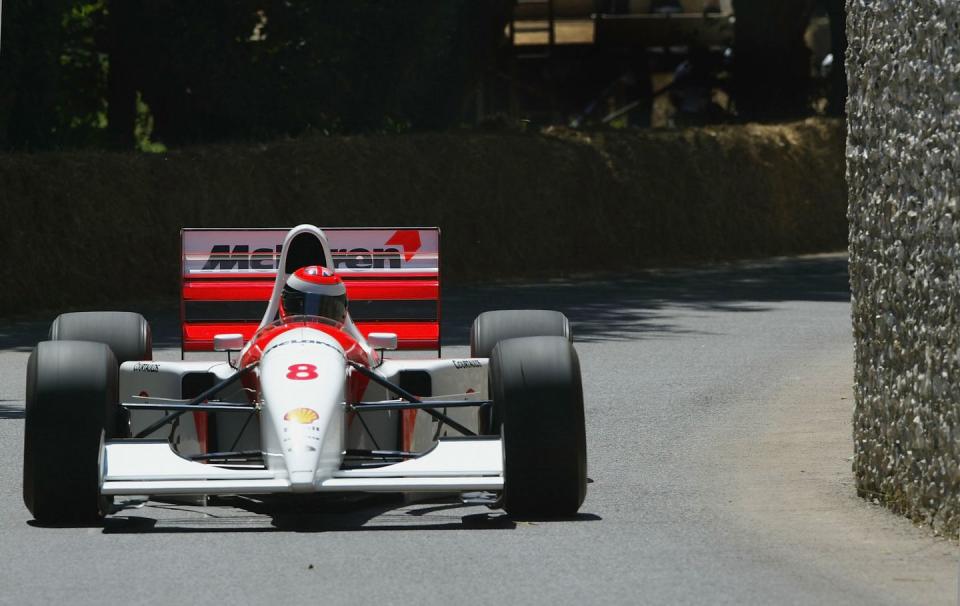 johnny herbert in a senna mclaren