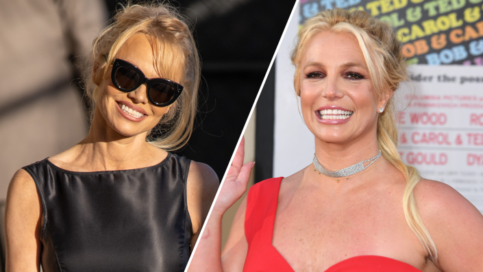 Pamela Anderson sent Britney Spears a private letter thanking her for her public support. (Photos: Getty Images)