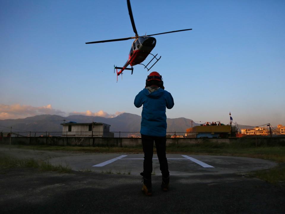 Helicopters were scrambled to reach the nine climbers killed by a storm but could not land: AP