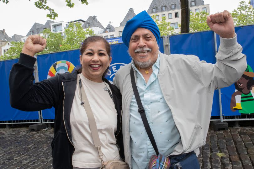 Chander Singh from Glasgow with friend Ranjit Kaur from Cologne