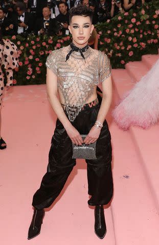 <p>Taylor Hill/FilmMagic</p> James Charles attends the 2019 Met Gala