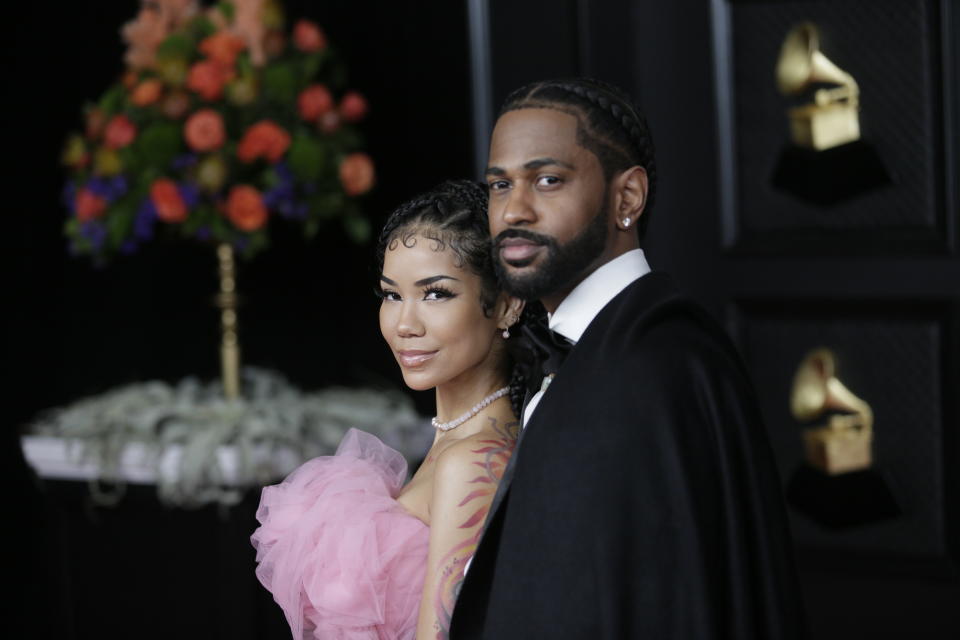 LOS ANGELES – MARCH 14: Jhene Aiko and Big Sean at THE 63rd ANNUAL GRAMMY® AWARDS, broadcast live from the STAPLES Center in Los Angeles, Sunday, March 14, 2021 (8:00-11:30 PM, live ET/5:00-8:30 PM, live PT) on the CBS Television Network and Paramount+. (Photo by Francis Specker/CBS via Getty Images)