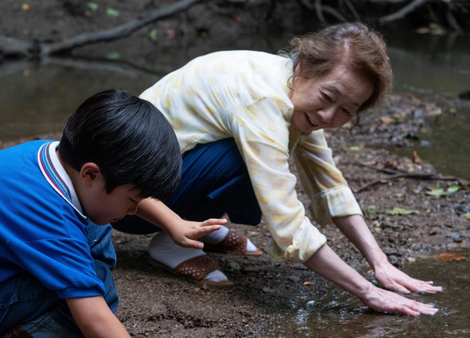 Yuh-jung Youn (right, with Alan S. Kim) has a memorable role as a Korean grandmother in "Minari."