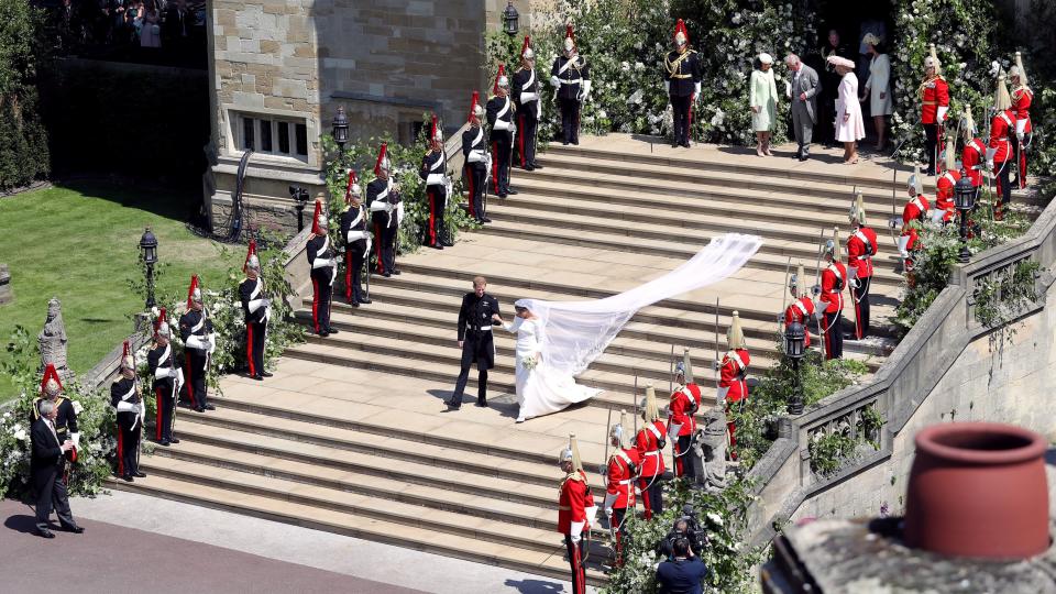 Die Sicherheitsvorkehrungen bei Prinz Harrys und Meghan Markles Hochzeit kosteten die Öffentlichkeit geschätzte 33,6 Mio. €. [Bild: Getty]