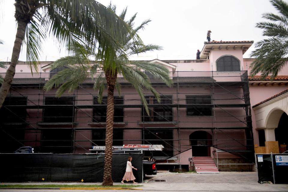 The owner that bought the Palm House hotel property in 2019 has it under renovation at 160 Royal Palm Way in Palm Beach.