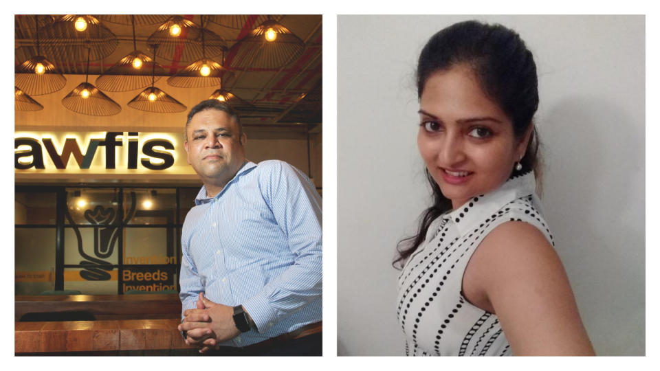 Amit Ramani CEO & Founder, Awfis and Vice President, Indian Workspace Association and Shreya Prakash, co-founder, FlexiBees