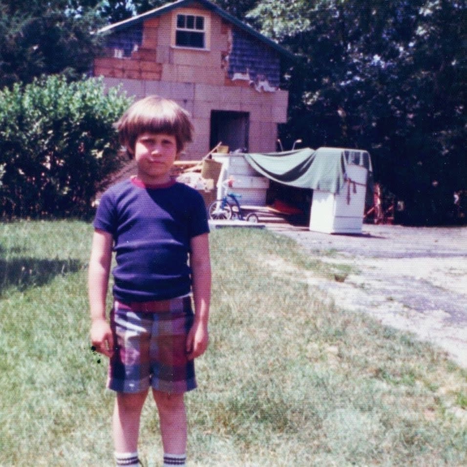 This 1974 photo shows David Bigelow in Martha's Vineyard, Mass. Bigelow was an extra in the movie Jaws in 1975. Now, Bigelow is one of a group of ocean lovers and movie buffs who are building a replica of the movie's boat, the Orca, for use as a conservation tool. (David Bigelow via AP)