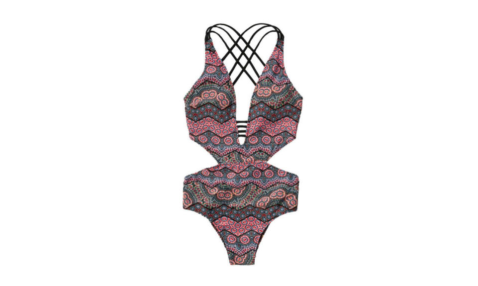 Abercrombie & Fitch deep-V one-piece swimsuit