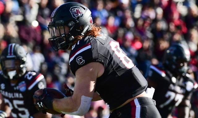 Panthers TE Hayden Hurst goes back to Carolina roots with uniform number