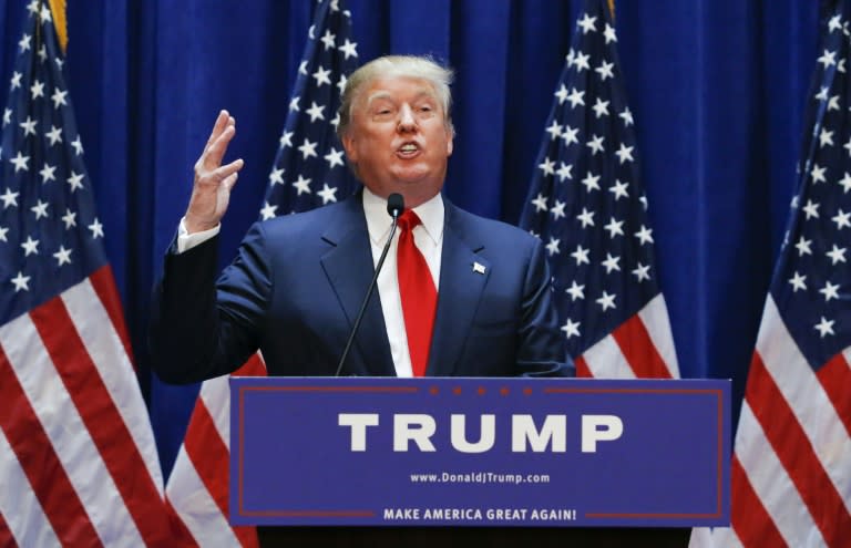 Donald Trump announces his bid for the presidency in New York City on June 16, 2015