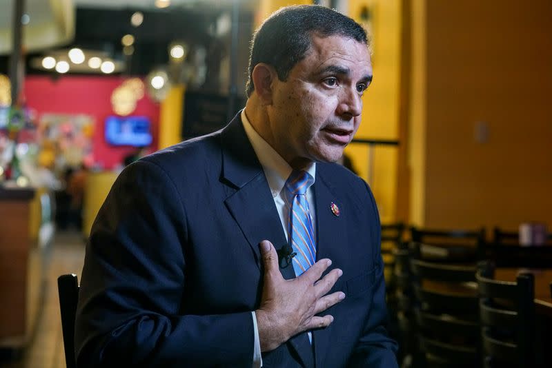 FILE PHOTO: U.S. Rep. Henry Cuellar gives an interview in Laredo, Texas