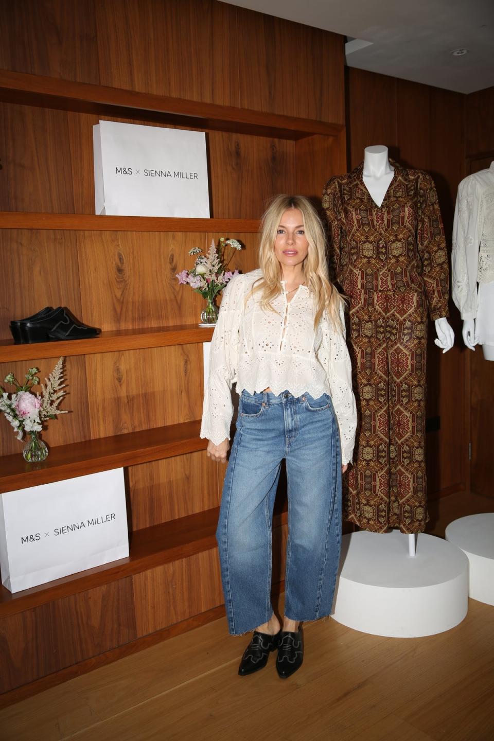 Bringing Boho back: Sienna Miller at the launch of her Marks and Spencer collection (Marks and Spencer)