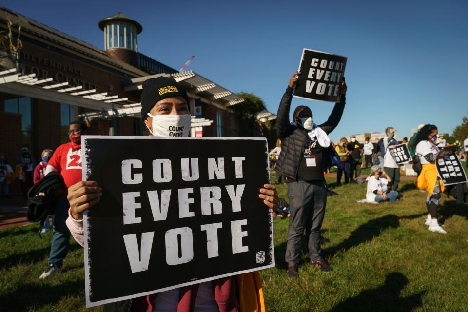 Protest in Philadelphia on Nov. 4, 2020.