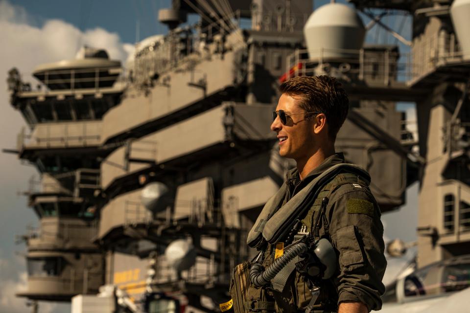 Glen Powell plays rookie pilot Hangman in the sequel "Top Gun: Maverick." Powell's next film focuses on two U.S. Navy aviators, including Tom Hudner, who was given the Medal of Honor for his actions in the Korean War.