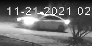 Security camera photo of a car Burlington Police suspect was used in a Sunday, Nov. 21, drive-by shooting on Shaw Street.