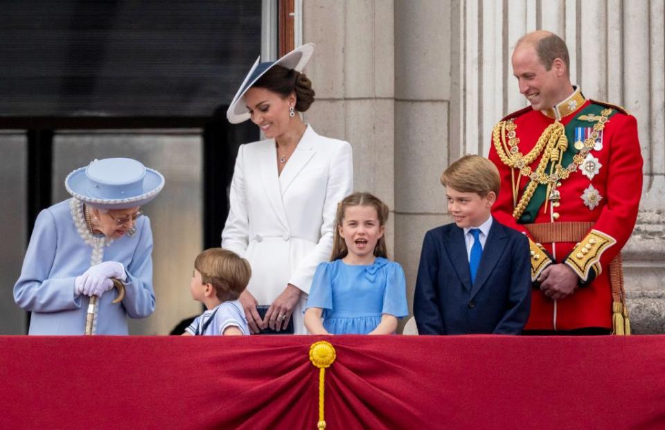 <p>The proud parents practically beamed at their <a href="https://www.townandcountrymag.com/society/tradition/a40175966/prince-louis-buckingham-balcony-trooping-the-colour-2022/" rel="nofollow noopener" target="_blank" data-ylk="slk:youngest child, Prince Louis;elm:context_link;itc:0;sec:content-canvas" class="link ">youngest child, Prince Louis</a>, on the Buckingham Palace balcony for <a href="https://www.townandcountrymag.com/society/tradition/g40173228/trooping-the-colour-2022-photos/" rel="nofollow noopener" target="_blank" data-ylk="slk:Trooping the Colour;elm:context_link;itc:0;sec:content-canvas" class="link ">Trooping the Colour</a>. </p>