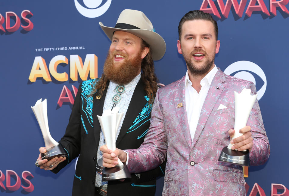 John and T.J. Osborne of Brothers Osborne at the 53rd Academy of Country Music Awards.