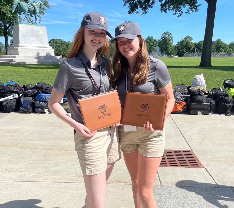 Mary Claire Schleck (right), with one of her fellow program attendees