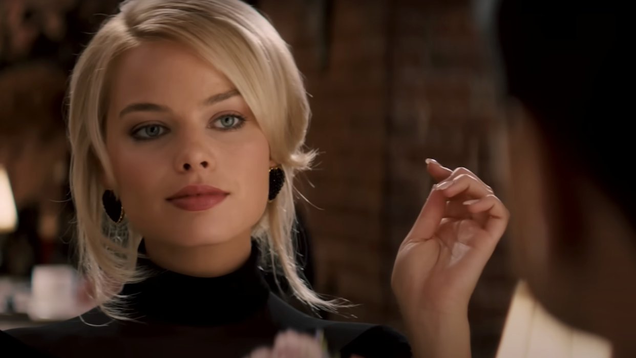  The Wolf of Wall Street screenshot with Margot Robbie. 